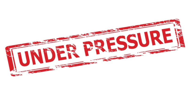 graphic image stating under pressure